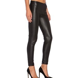 VELVET size M faux leather pant with zipper ankle